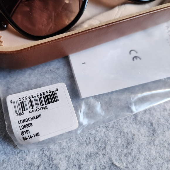 Longchamp Semi Cat-Eye Sunglasses In Black Havana LO635S main image 4